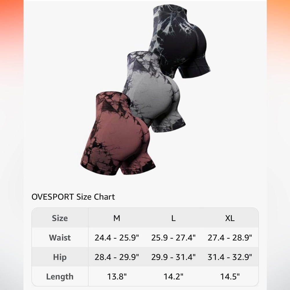 OVESPORT High Waisted Workout Shorts for Women - Brown/Grey/Black - Picture 5 of 5